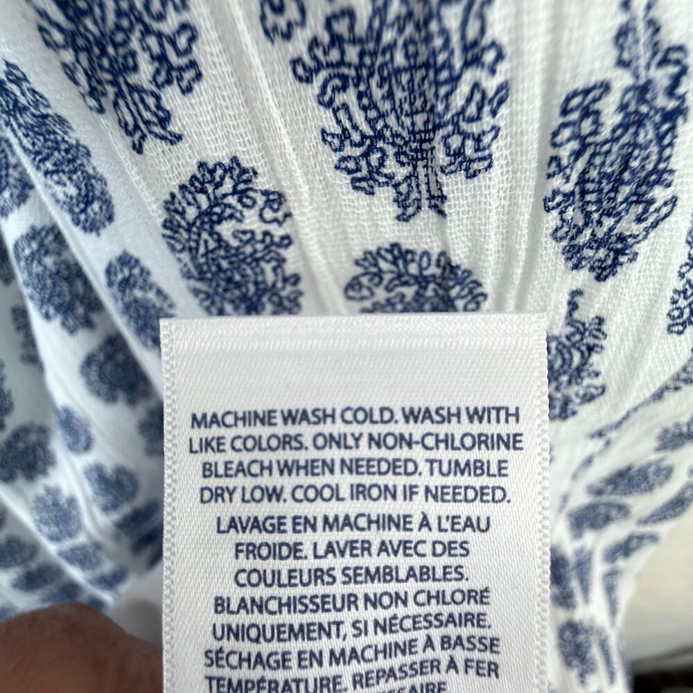 Polo Ralph Lauren Girl 7 Blue White Paisley Print Ruffle Shoulder Midi Sundress - Picture 4 of 13
